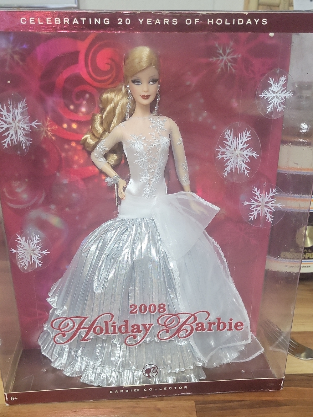 Barbie Holiday Doll in Silver & White Festive Gown